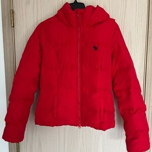 Abercrombie & Fitch Red Women's Puffer Jacket